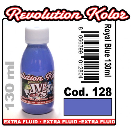 JVR Revolution Kolor, ondoorzichtig koningsblauw #128, 10ml-tagore_696128/10-TAGORE-Airbrush für Nägel Nail Art