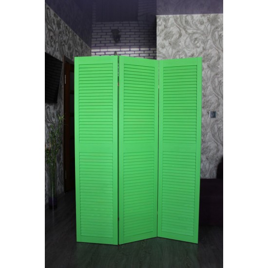 Cortinas de tela cosméticas, verdes 3 seções-3827-Поставщик-Mobiliário