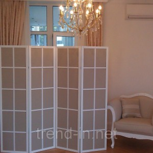 Screen-partition MDF + fabric 4 sections