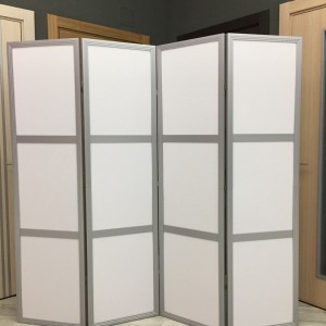 Screen-partition MDF + fabric 4 sections