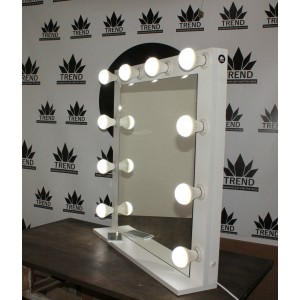 Dressing room, make-up mirror for a beauty master