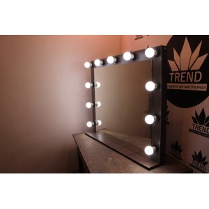 Dressing room mirror, for make-up - brown