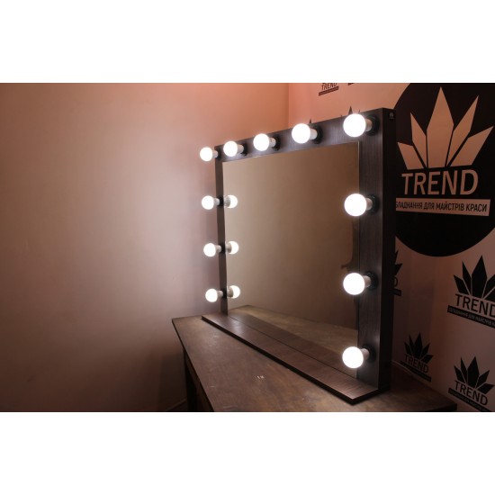 Espelho de camarim, para maquilhagem - castanho-6151-Trend-Espelhos