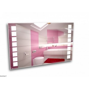 Mirror with LED lighting.