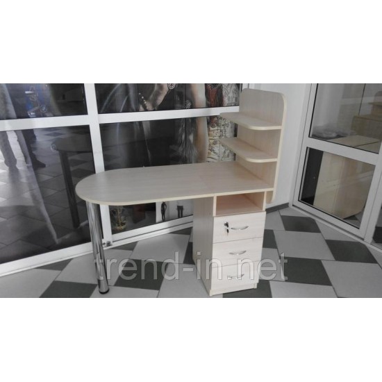 Маникюрный стол с ящиками и полочками, T17D/W, Маникюрныйе столы,  Маникюрныйе столы,  Купити в Україні
