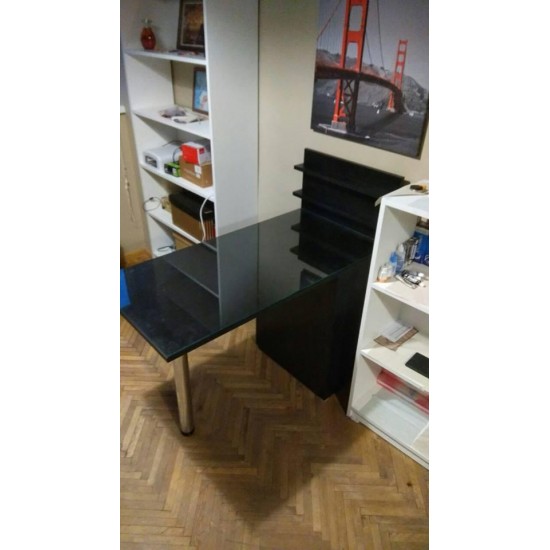 Маникюрный стол, черный стеклянный, T22D, Маникюрныйе столы,  Маникюрныйе столы,  купить в Украине
