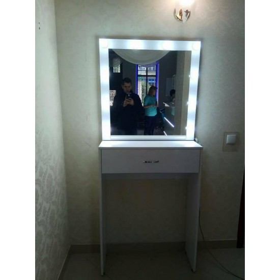 Визажный столик с зеркалом. Столик для макияжа, R80W, Рабочие места мастеров краси,  Рабочие места мастеров краси,  Купити в Україні