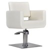 Fauteuil barbier Bell blanc-3916-Поставщик-Fauteuils de maîtres