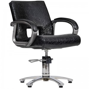  Fauteuil de coiffure Milano crocodile noir