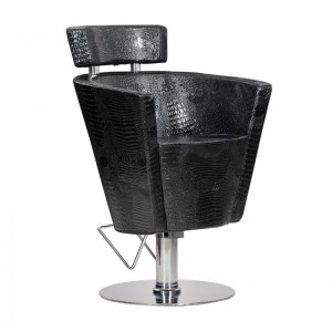 Prima hairdressing chair black crocodile