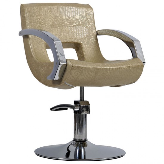 Cadeira de cabeleireiro Roma crocodilo dourado-3945-Поставщик-Poltronas de mestres