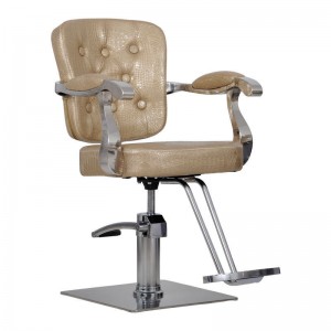 Fauteuil de coiffure Savone crocodile doré