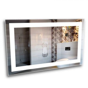 Beleuchteter Spiegel. Badezimmerspiegel aus Eis. 900*900