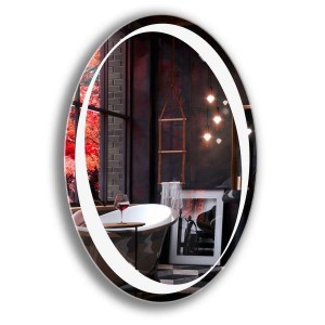 Oval bathroom mirror. Ice mirror