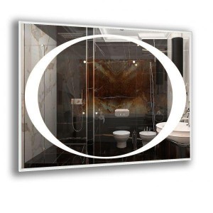 Oval bathroom mirror. Ice mirror