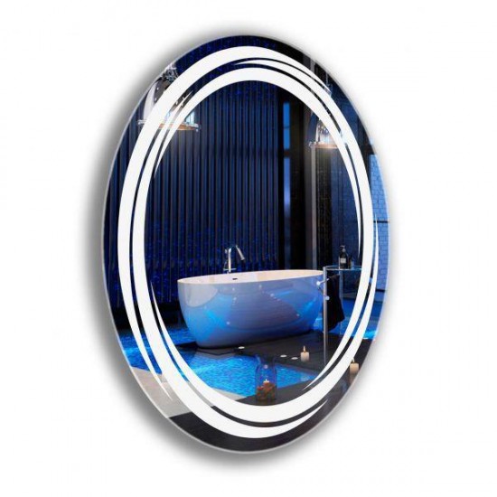 Овальное зеркало в ванную комнату. Лед зеркало, LED 6-42, Зеркала с ЛЕД подсветкой,  Зеркала,Зеркала с ЛЕД подсветкой ,  купить в Украине