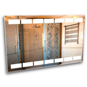 Ice mirror with backlight. Bathroom mirror 600*800