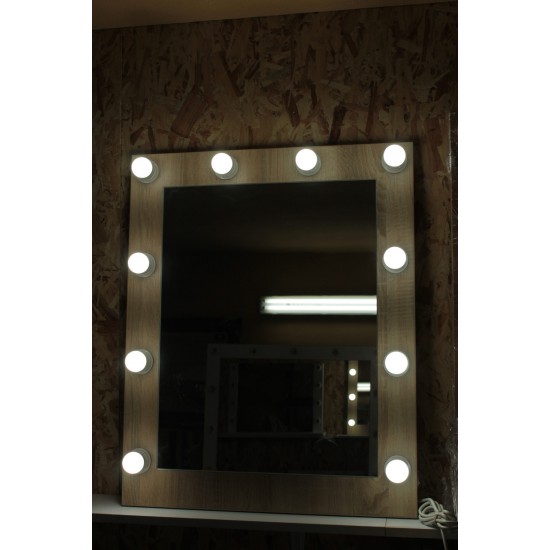 Гримерное зеркало для салона красоты или дома. Зеркало в цвете дуб Сонома, MT65.80C, Гримерные зеркала,  Зеркала,Гримерные зеркала ,  купить в Украине