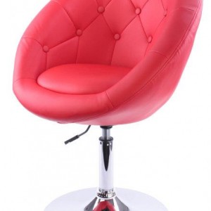 Cadeira de cabeleireiro NS 8516 preto vermelho
