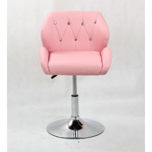 Кресло парикмахерское HC-949N в стразах Розовый