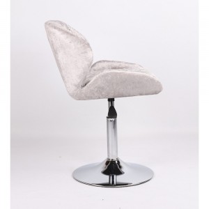  Hairdressing chair HC-949N in rhinestones Silver velor