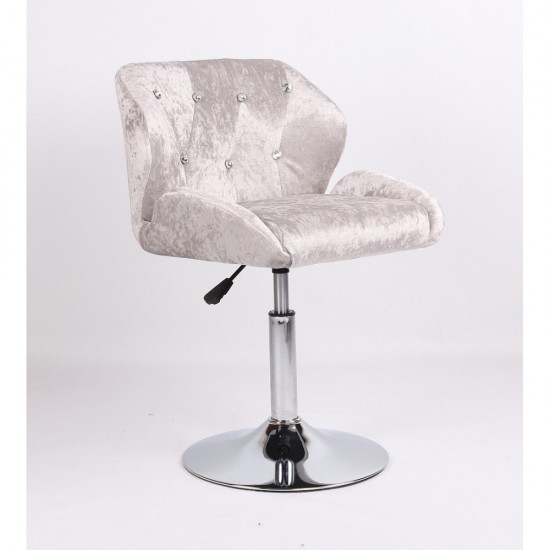 Cadeira de cabeleireiro HC-949N em strass Silver veludo-4468-Поставщик-Poltronas de mestres