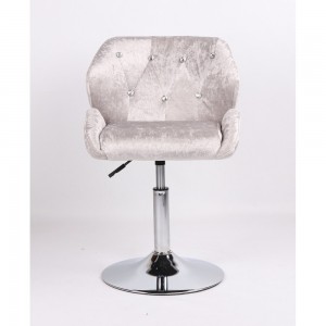  Cadeira de cabeleireiro HC-949N em strass Silver veludo