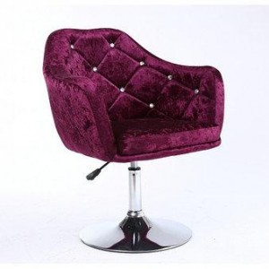 Кресло парикмахерское НС 830N Фиолетовый велюр