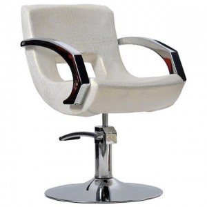 Hairdressing chair Roma gold crocodile Cream