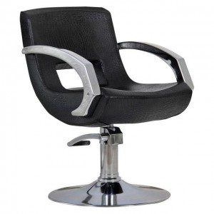  Hairdressing chair Roma gold crocodile Black