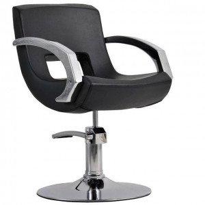  Hairdressing chair Roma gold crocodile Black crocodile