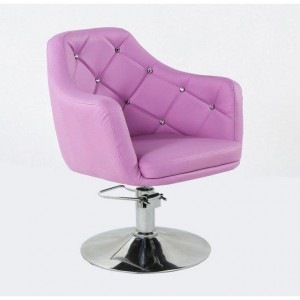 Cadeira de cabeleireiro HC-830H com acionamento hidráulico Lavender