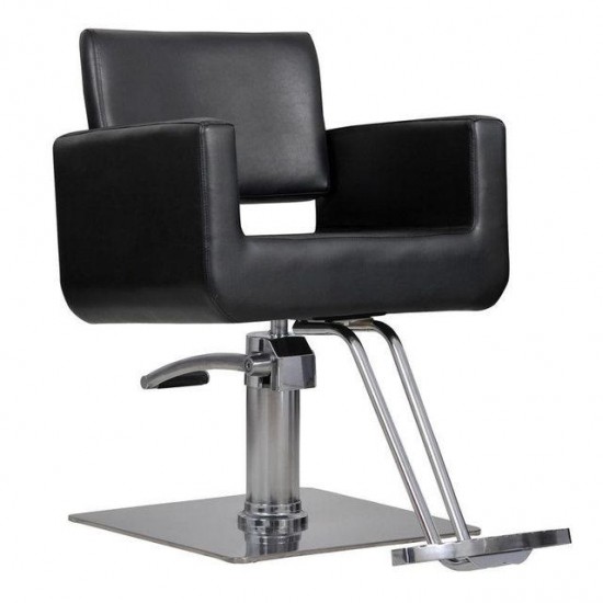 Cadeira de cabeleireiro Bell branca preta-4505-Поставщик-Poltronas de mestres