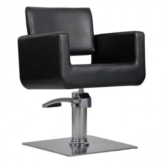 Cadeira de cabeleireiro Bell branca preta-4505-Поставщик-Poltronas de mestres