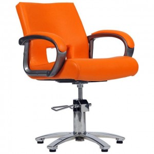 Friseurstuhl Milano schwarz Kroko Orange