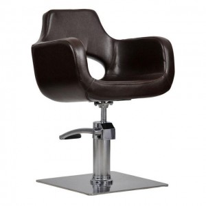  Fauteuil de coiffure Mediolan crocodile noir Marron