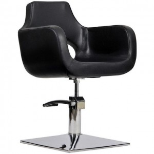 Fauteuil de coiffure Mediolan crocodile noir Noir