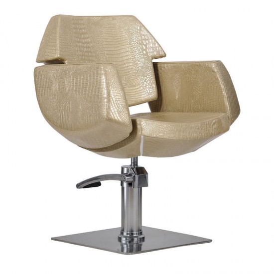 Fauteuil de coiffure Imperia Crocodile beige-4387-Поставщик-Fauteuils de maîtres