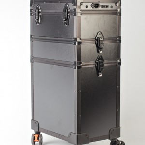 A suitcase for a makeup artist with lighting. Valise of the master of beauty