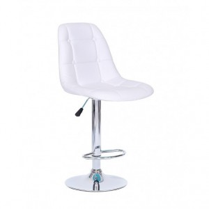Барний стілець Хокер HC-1801W екошкіра, Білий бірюзовий