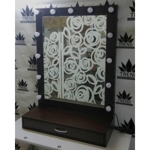 Mirror with a shelf, for a make-up artist