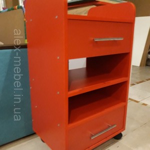 Nail Cabinet-trolley on wheels.