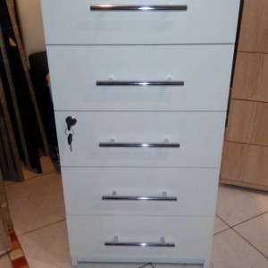  Manicure cabinet white with a lock and drawers.