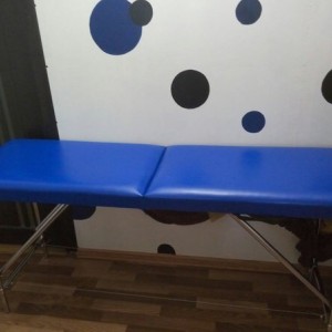 Синяя кушетка для мастеров шугарнига 190 / 65 см