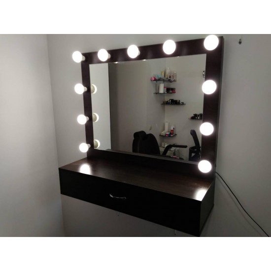 Mirror with a shelf for robots in the salon, R100B, Workplaces of masters of beauty, Workplaces of masters of beauty, buy with worldwide shipping