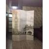 Tela elegante em preto e branco com impressão de fotos 3 seções-6616-Китай-Mobiliário