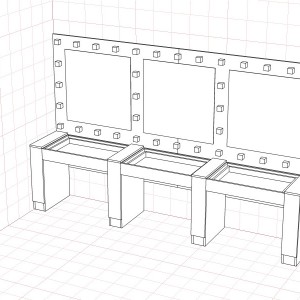  Mesa para bater mestres, 3 zonas de trabalho