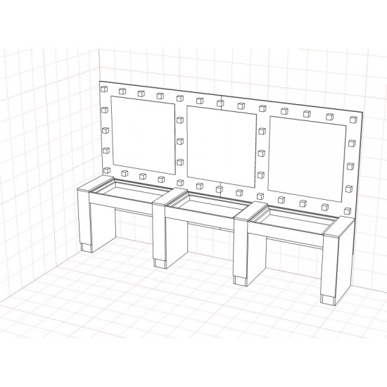 Tafel voor kloppende meesters, 3 werkzones-6463-Trend-Meubilair