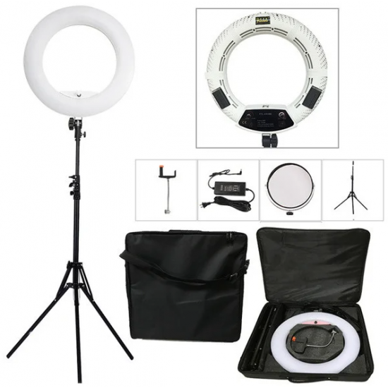 Ring lamp with digital display diameter 45 cm 70 W with digital display, 3 holders, bag and remote control, for beauty salon, 6474, Ring lamps,  Health and beauty. All for beauty salons,Furniture ,  buy with worldwide shipping