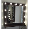 Ankleidespiegel, mit Glühbirnen in der Farbe Wenge-6645-Trend-Spiegels